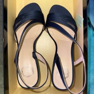 Midnight blue short heels